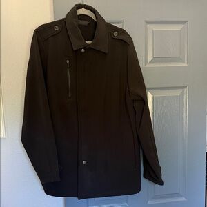 Men's Black Fossa Military-Inspired Pea Coat